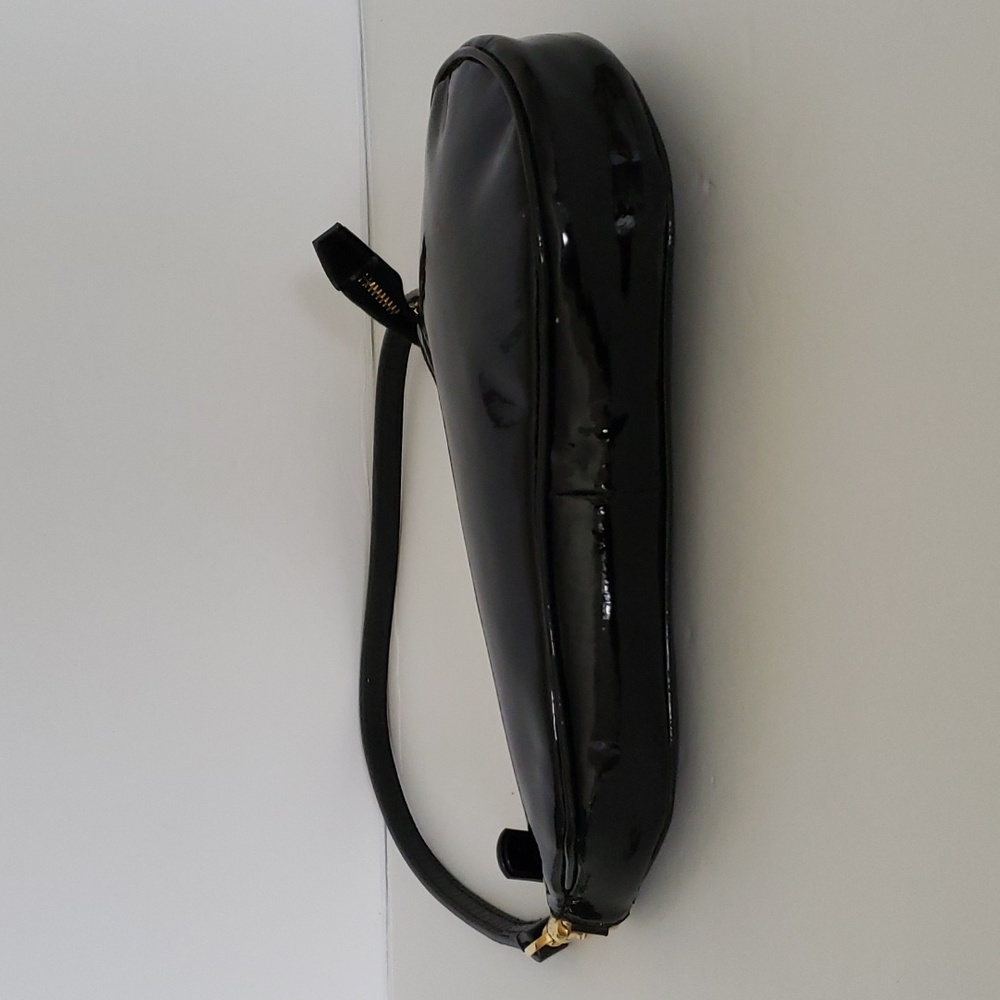 *Rare* Y2K Dior Oblique Trotter Pattern Embossed Patent Leather Mini Saddle Bag - Picture 7 of 14